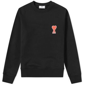 AMI HEART PATCH SWEATSHIRT Black